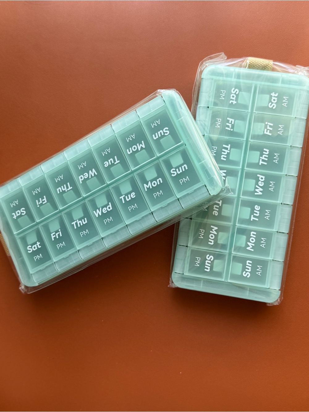 Ideerfit Weekly AM PM Pill Organizer – 7 Day Large 2-Compartment Set of 2 💊